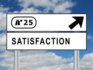Panneau SATISFACTION (qualit garantie service client satisfait)