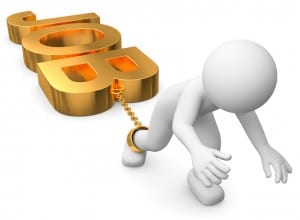 3d Männchen im Job gefangen