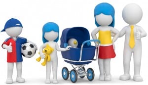 3d Männchen Familie